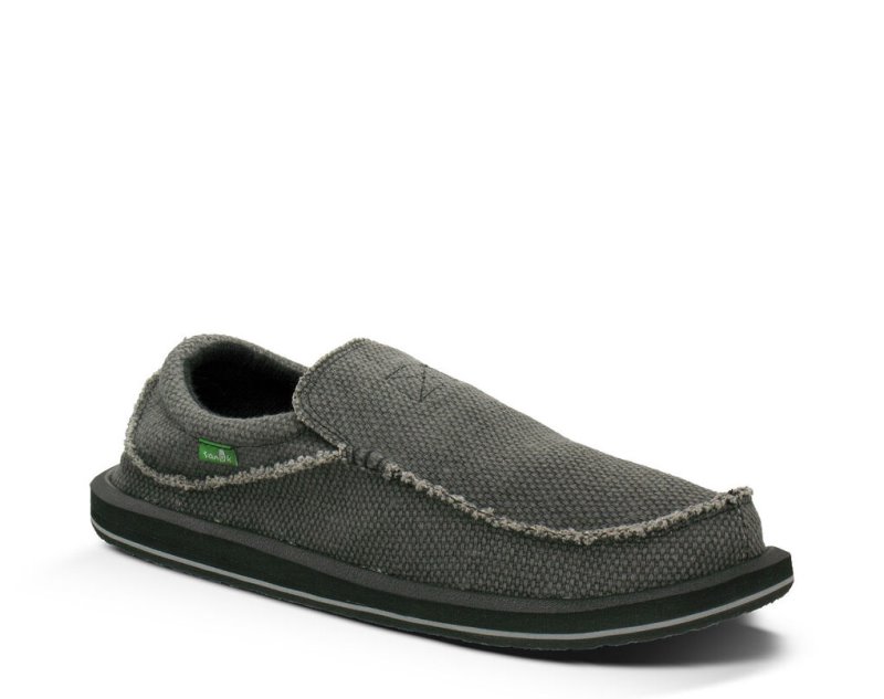 Sanuk Chiba Men's Shoes Black | Canada 272QMA